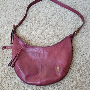 Frye red leather purse